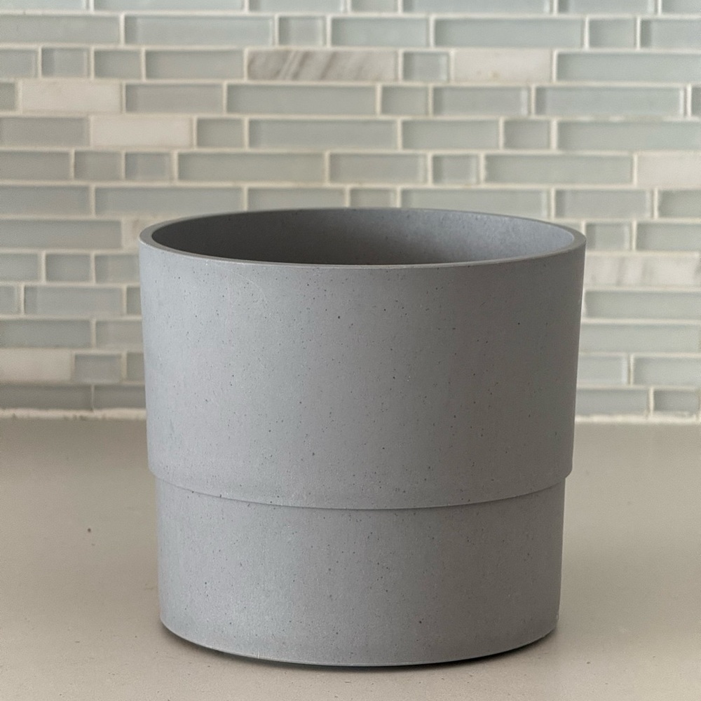 NEW IKEA Gray Planter Base Plant Pot 6.5x6”